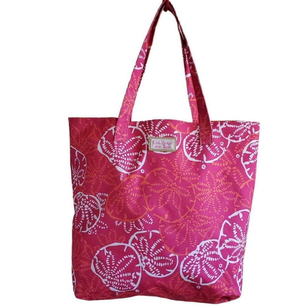 Lilly‎ Pulitzer for Estee Lauder Pink Sand Dollar Tote Bag Beach Pool Cruise Bag
